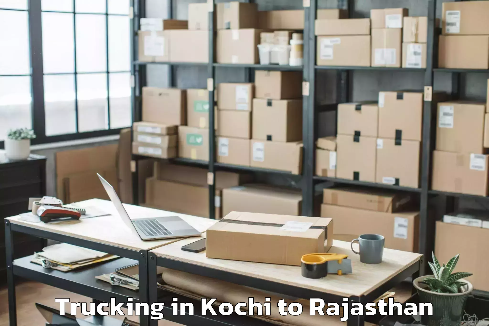 Easy Kochi to Bari Sadri Trucking Booking